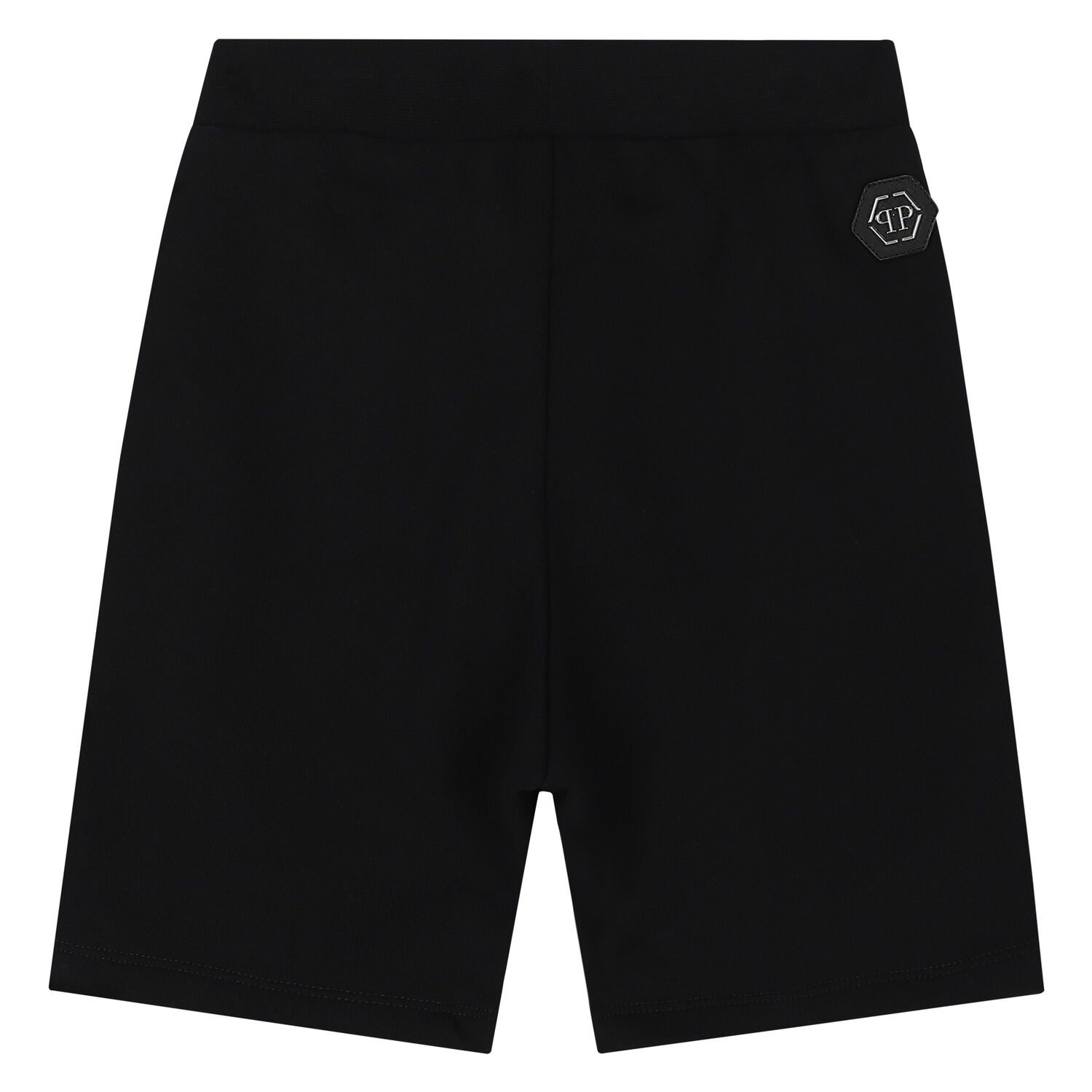 Boys Black Skull Logo Shorts, 1, hi-res