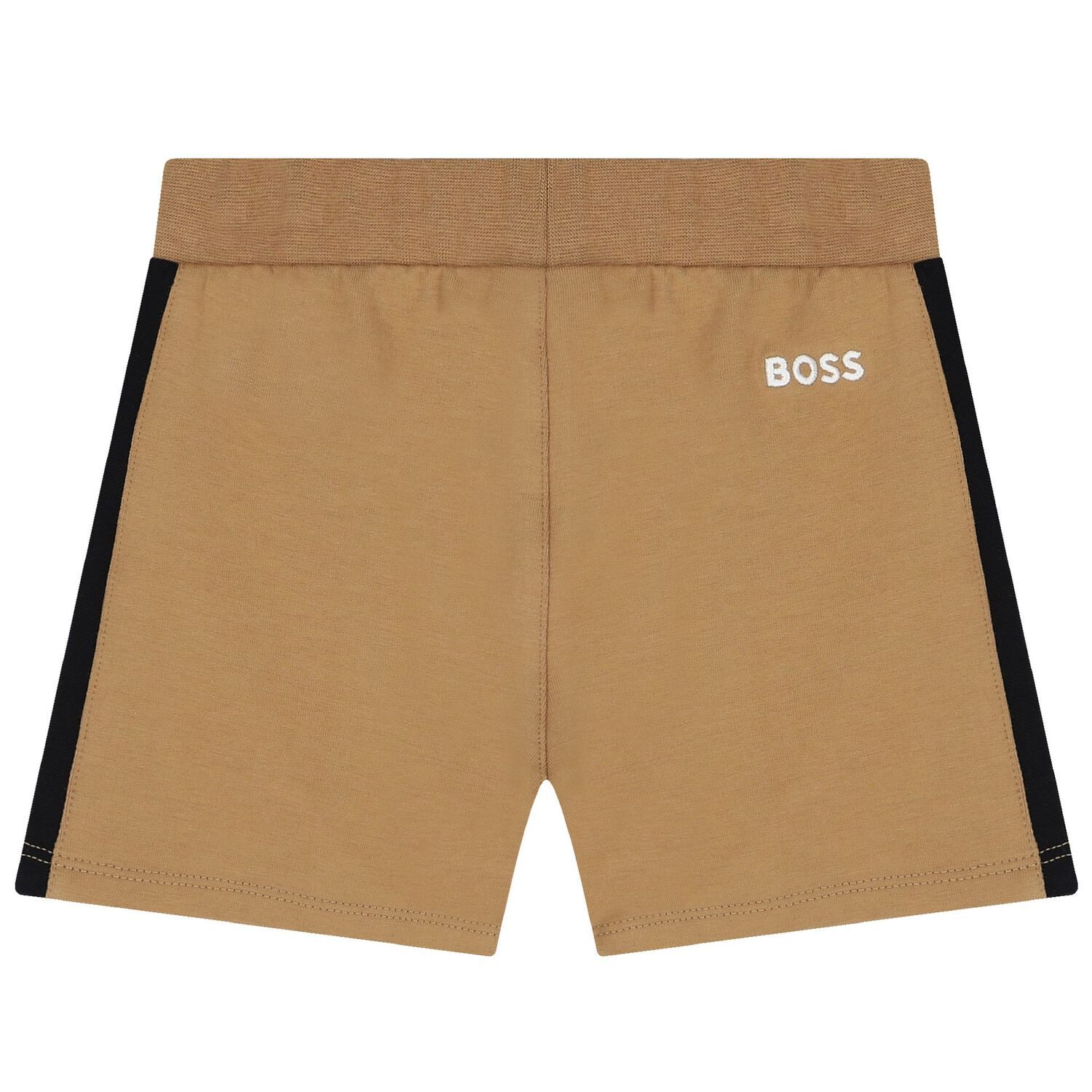 Baby Boys Black & Beige Polo & Shorts Set, 1, hi-res image number null