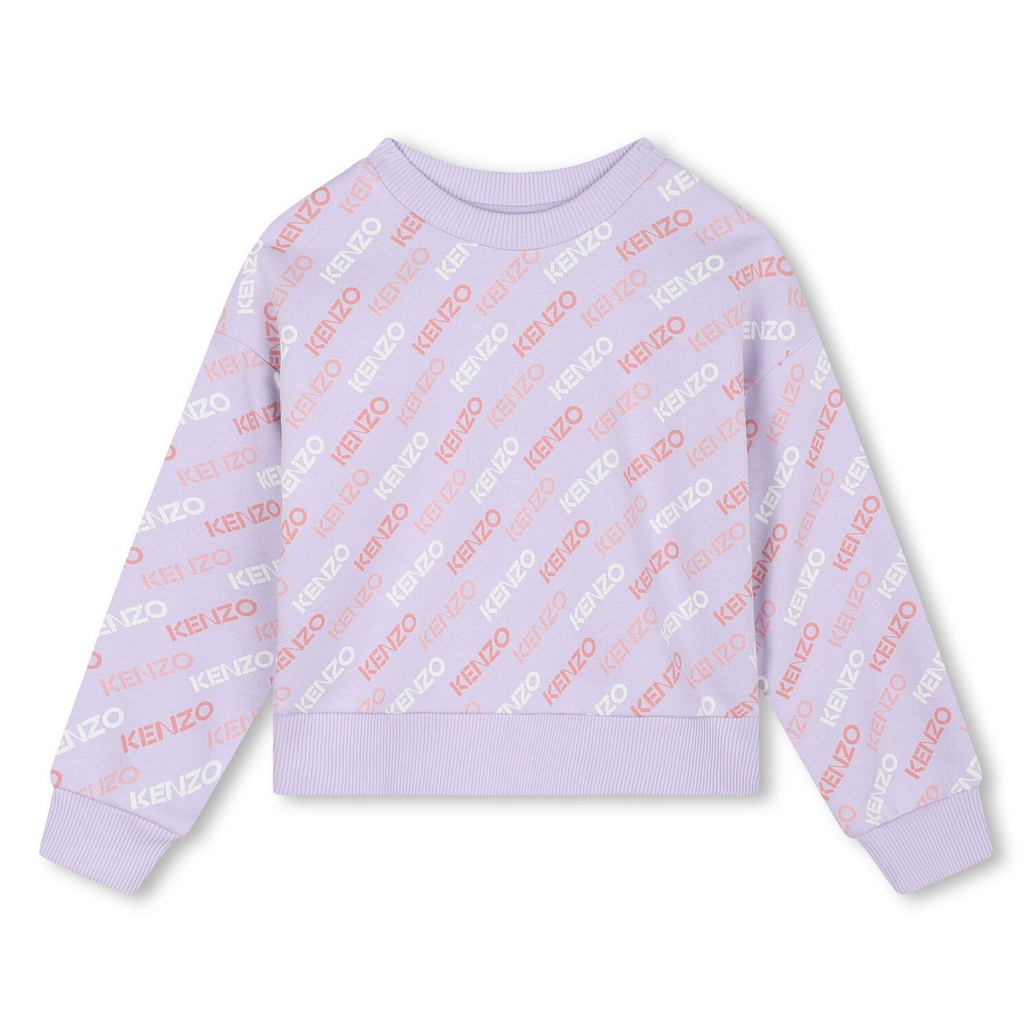 Girls Purple Logo Sweatshirt, 1, hi-res