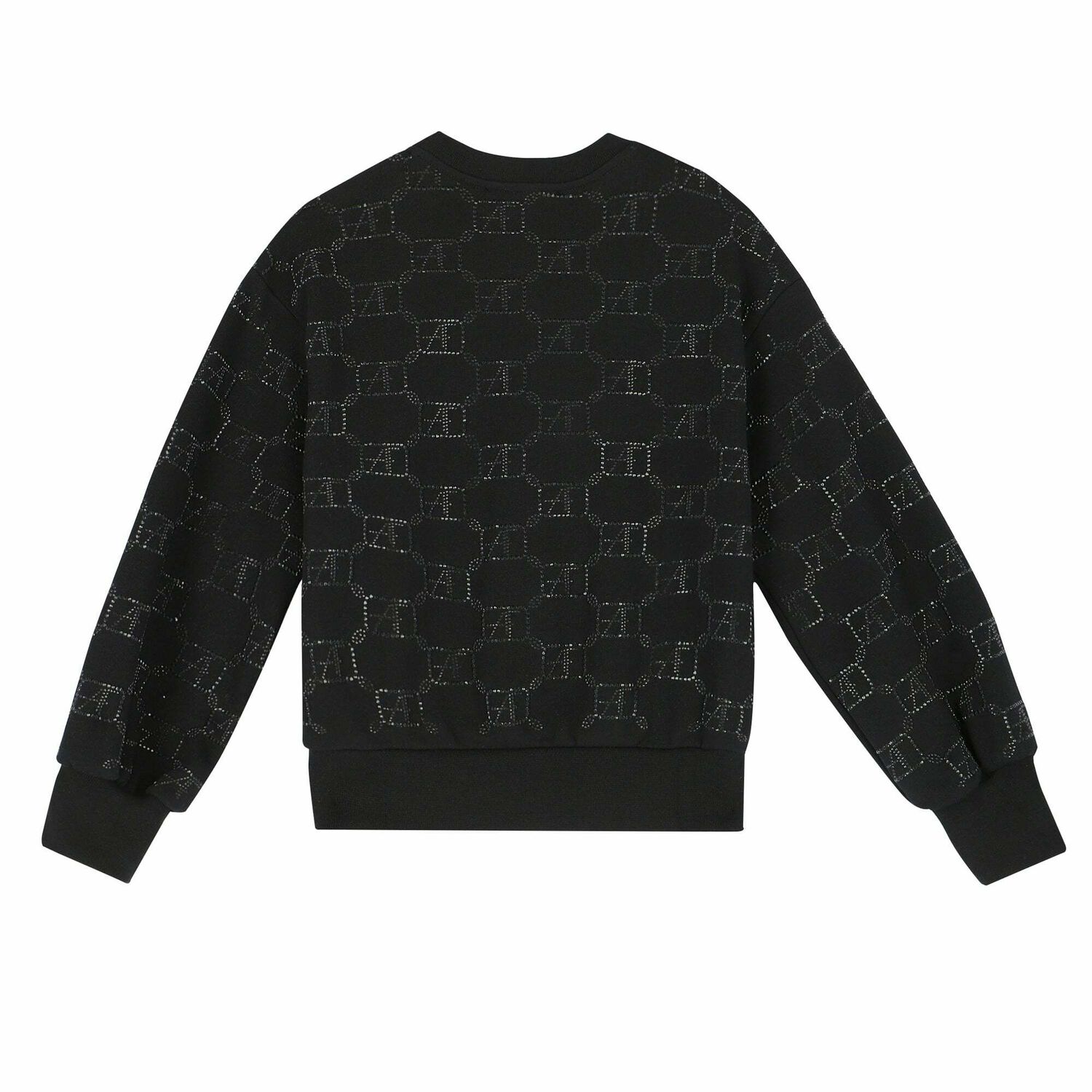 Girls Black Logo Sweatshirt, 1, hi-res image number null