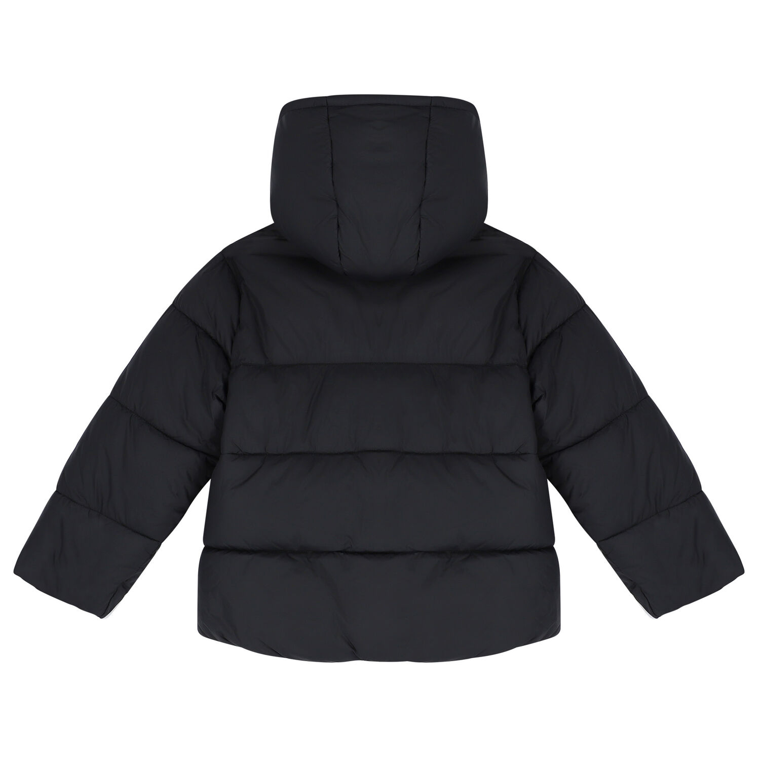 Boys Black Logo Puffer Jacket, 1, hi-res image number null