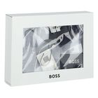 Baby Boys White & Blue Logo Shorts Set, 1, hi-res