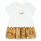 Girls White Geo Map Top, 1, hi-res