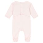 Baby Girls White & Pink Boke Flower Babygrows ( 2 Pack ), 2, hi-res