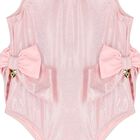 Girls Pink Iridescent Shimmer Swimsuit, 1, hi-res