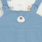 Baby Boys White & Blue Romper Set, 2, hi-res
