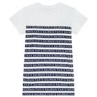 Girls White & Blue Logo Dress, 1, hi-res