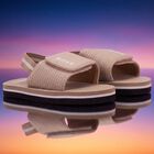 Boys Beige & Black Logo Sandals, 1, hi-res