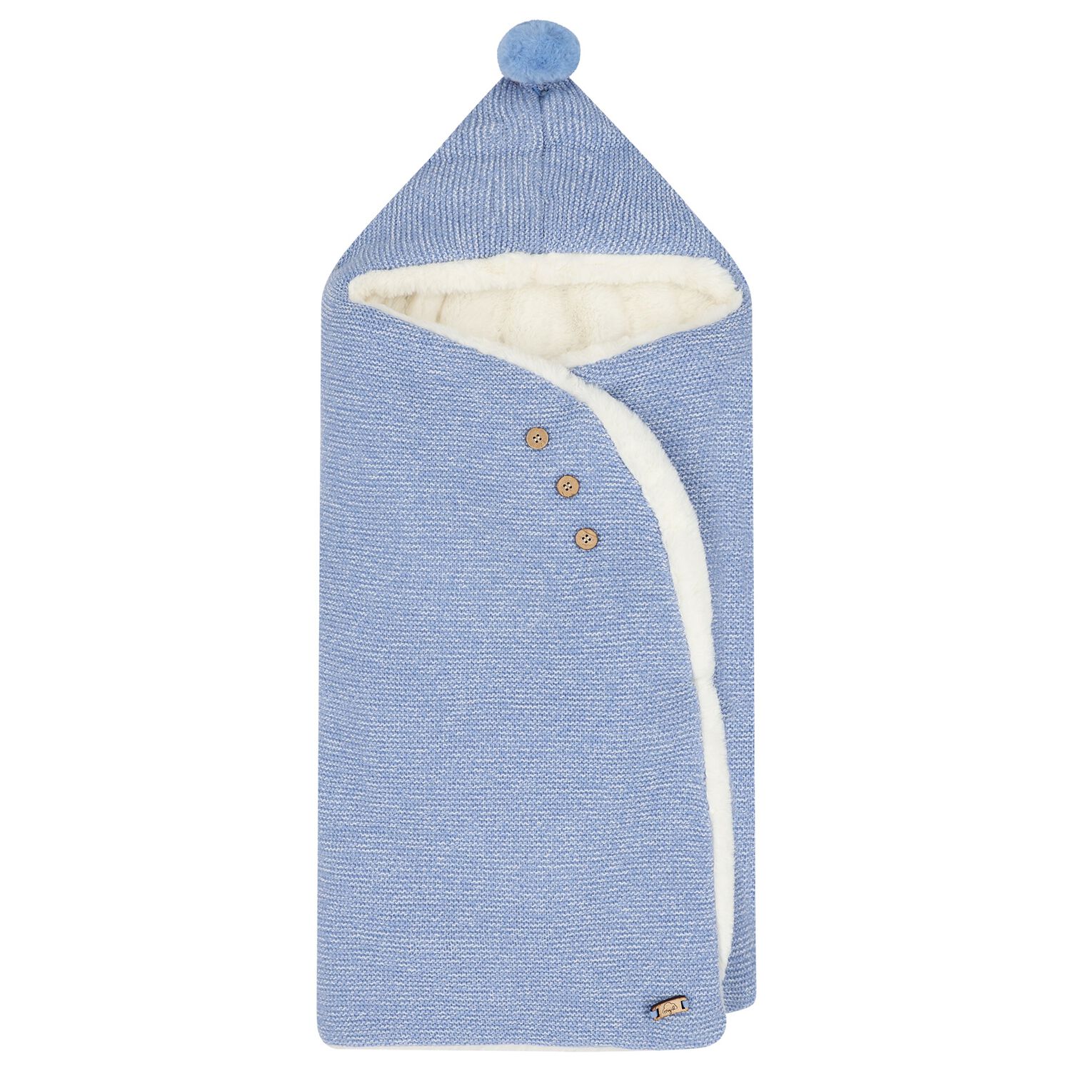 Baby Boys Blue Knitted Nest, 1, hi-res