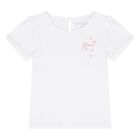 Younger Girls White & Pink Sequin Tulle Skirt Set, 1, hi-res