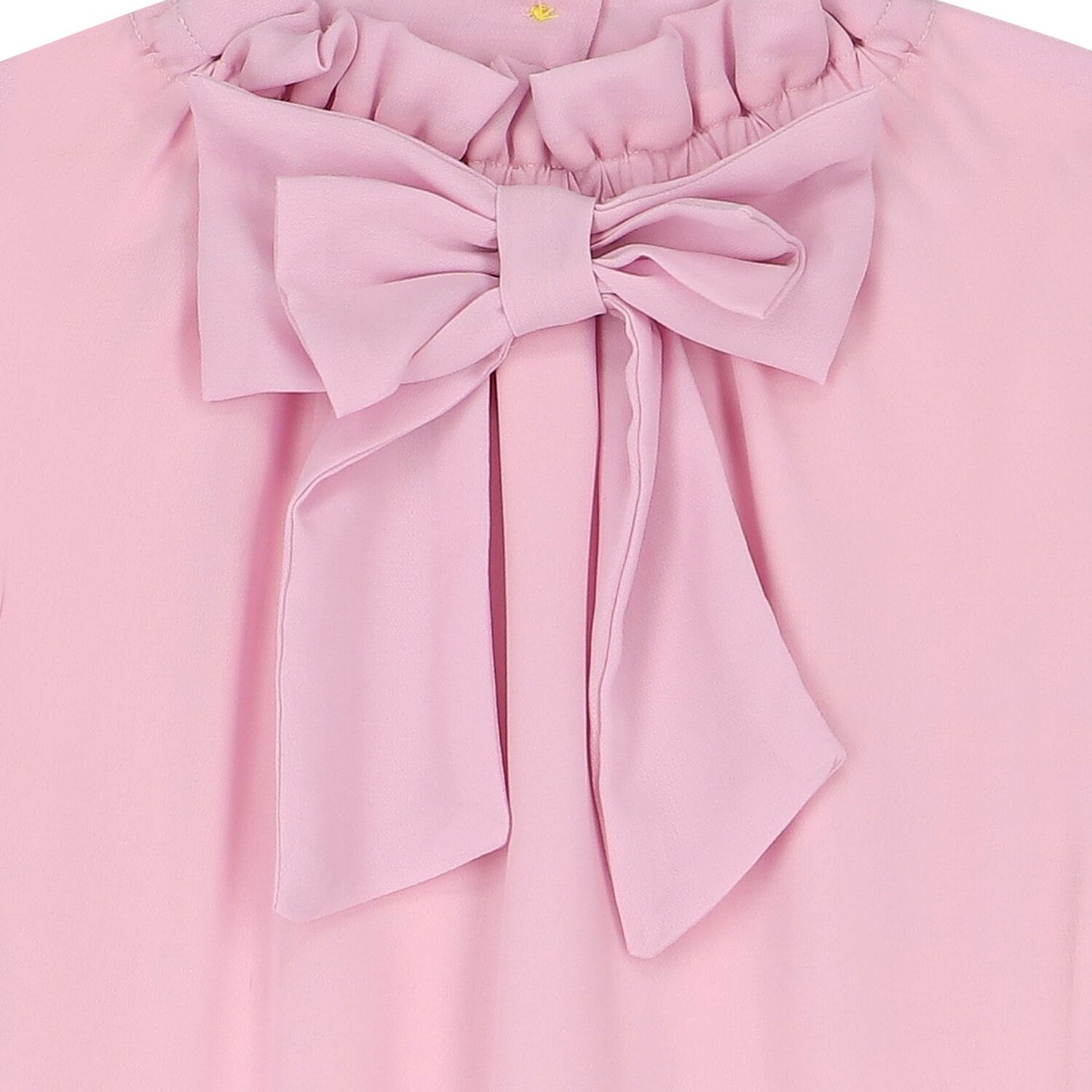 Girls Pink Chiffon Bow Dress, 1, hi-res image number null