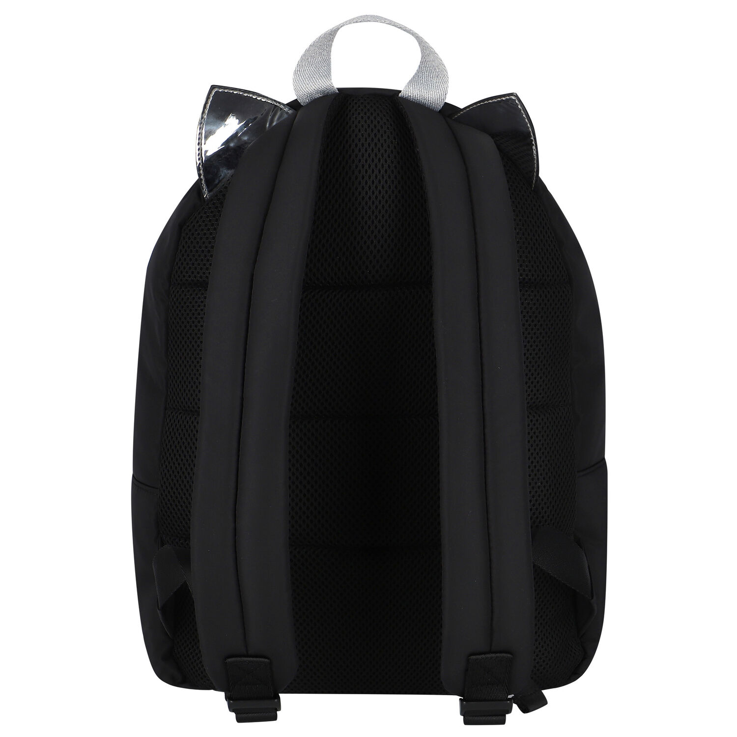 Girls Black Logo Backpack, 1, hi-res