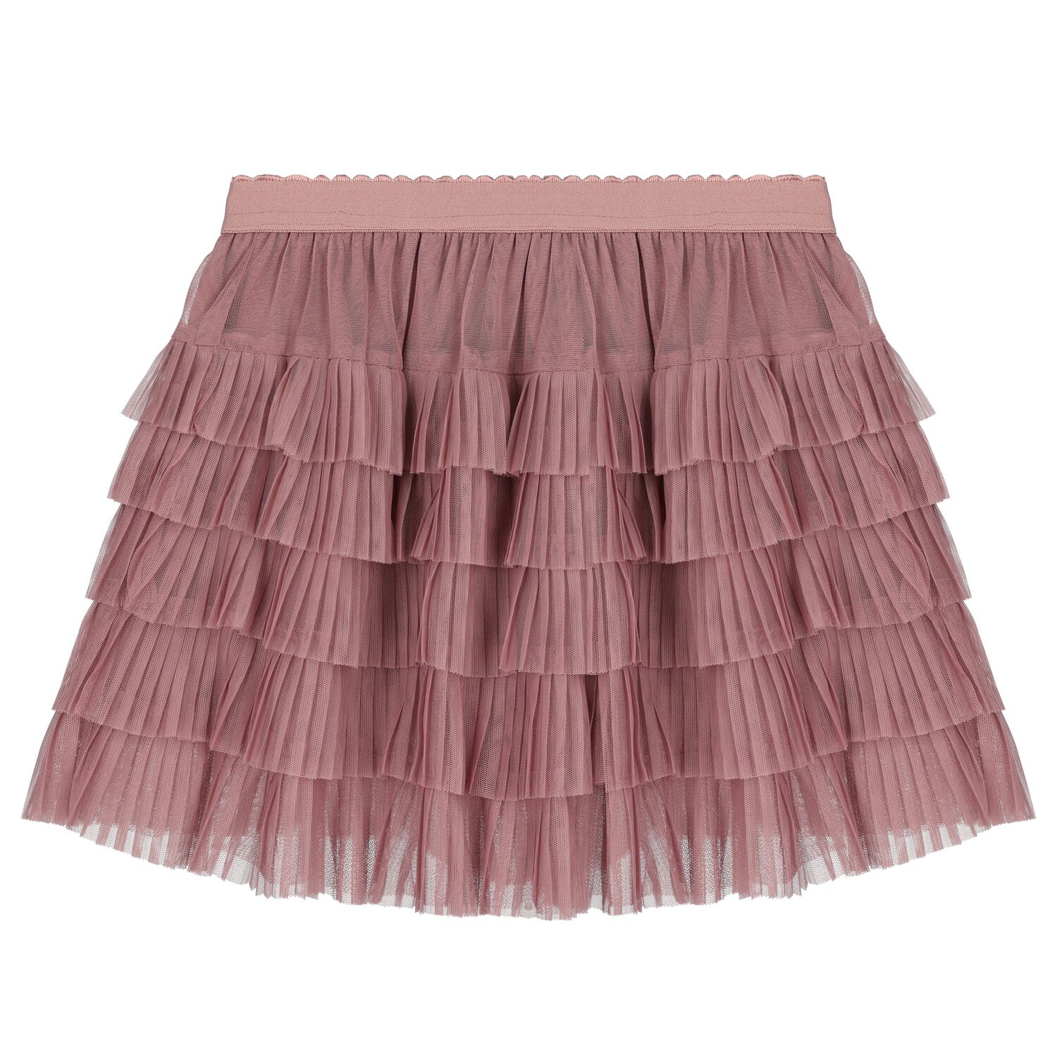 Girls Pink Tulle Pleated Skirt, 2, hi-res image number null