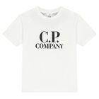 Boys White Logo T-Shirt, 1, hi-res