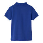 Boys Blue Logo Polo Shirt, 3, hi-res