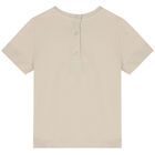 Beige Teddy Logo T-Shirt, 1, hi-res