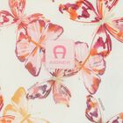 Girls Ivory & Pink Butterflies Logo Dress , 3, hi-res