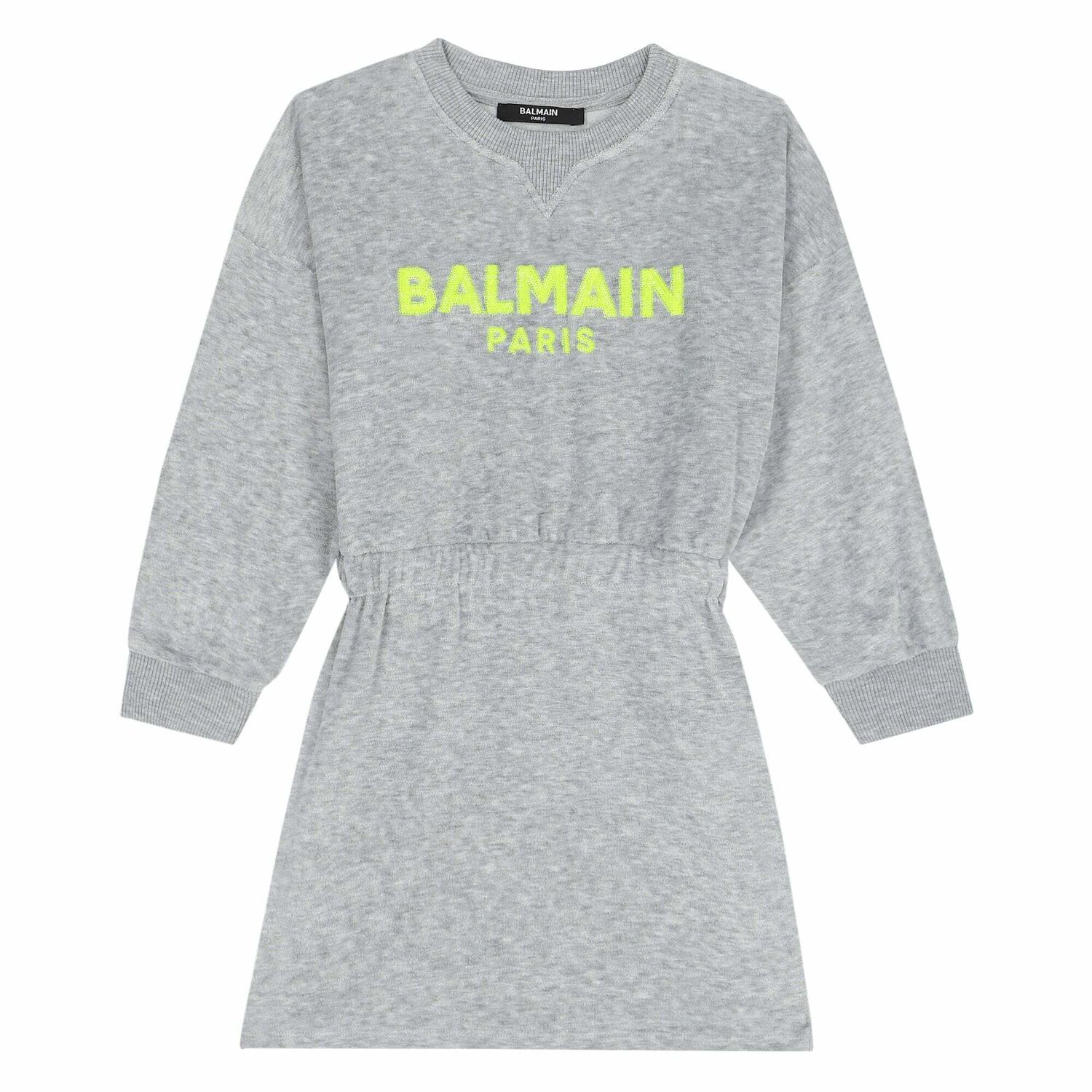 Girls Grey Logo Dress, 1, hi-res