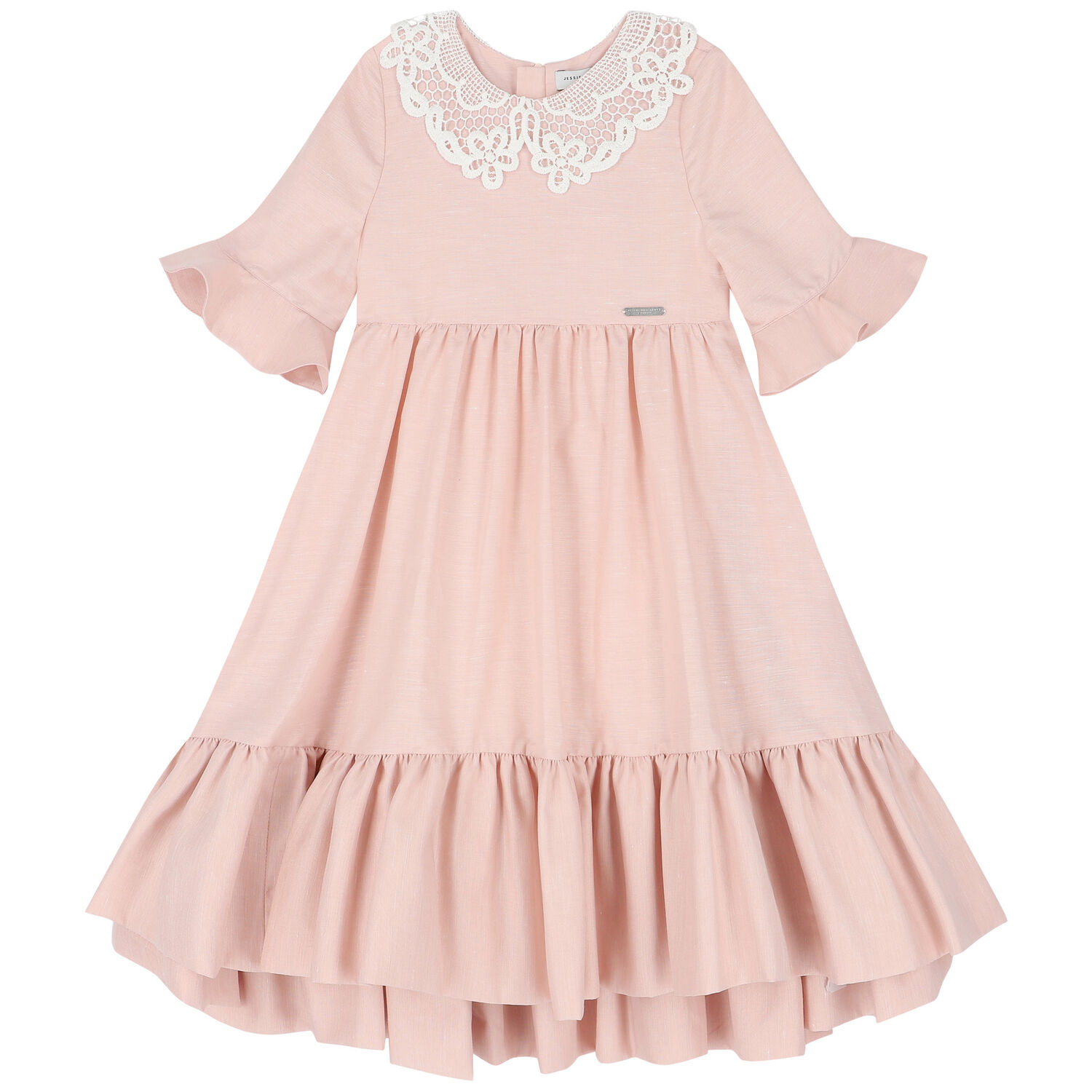 Girls Pink & Ivory Dress, 2, hi-res image number null