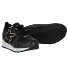 Girls Black Logo Trainers, 1, hi-res