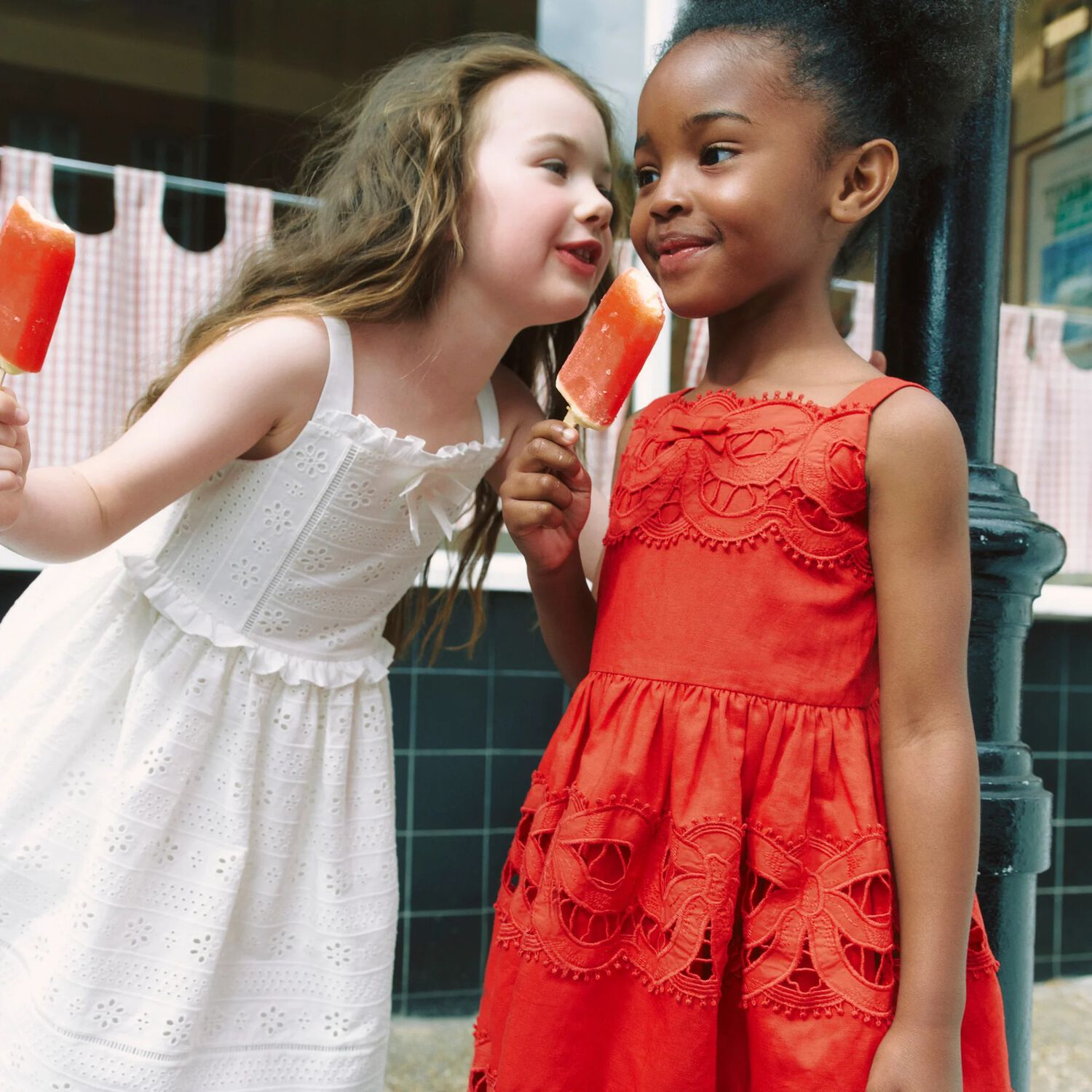 Girls Red Bow Dress, 1, hi-res image number null