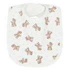 Baby Girls Ivory & Pink Fawn Bib, 2, hi-res