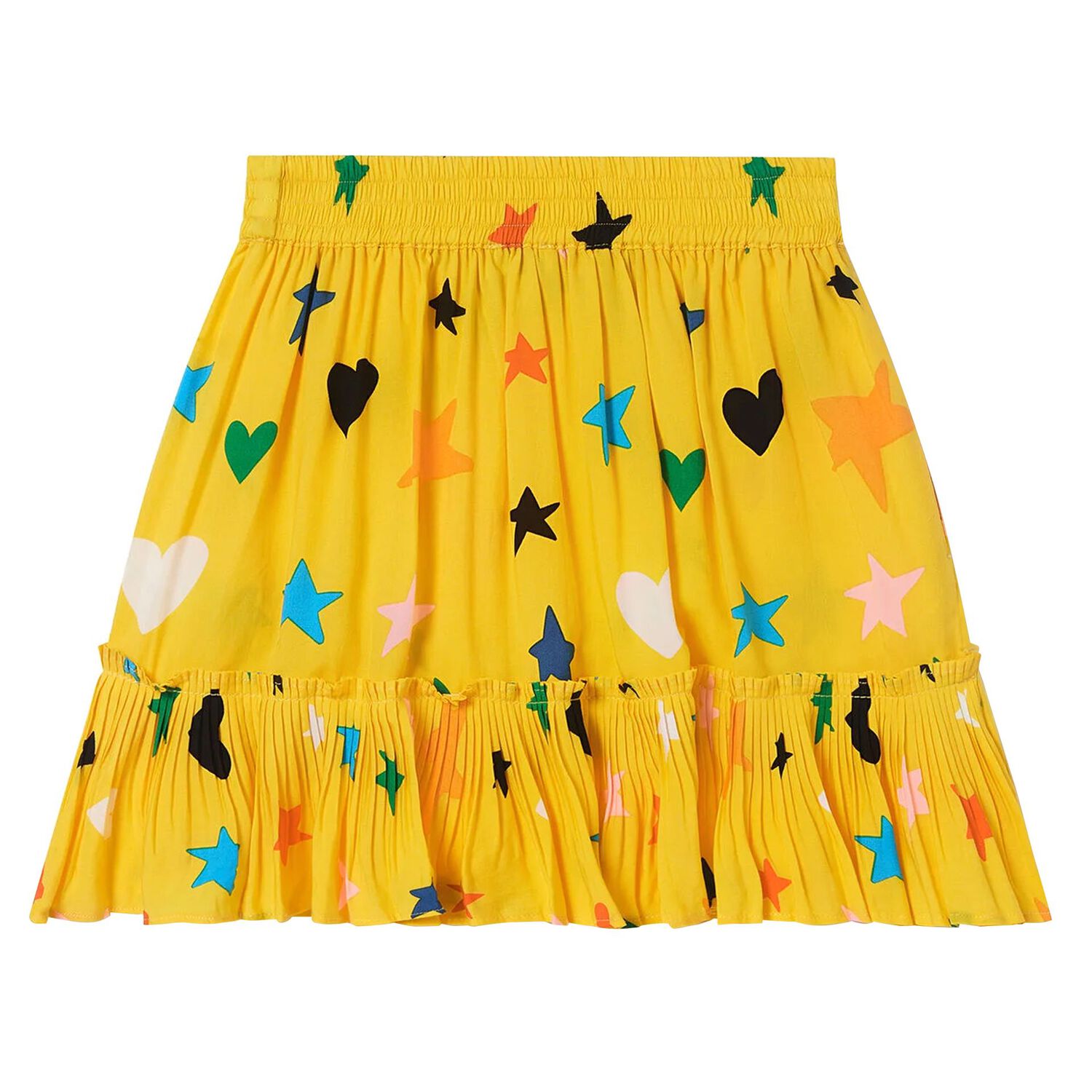 Girls Yellow Star Print Skirt, 1, hi-res image number null
