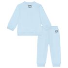 Younger Boys Blue Logo Tracksuit, 1, hi-res