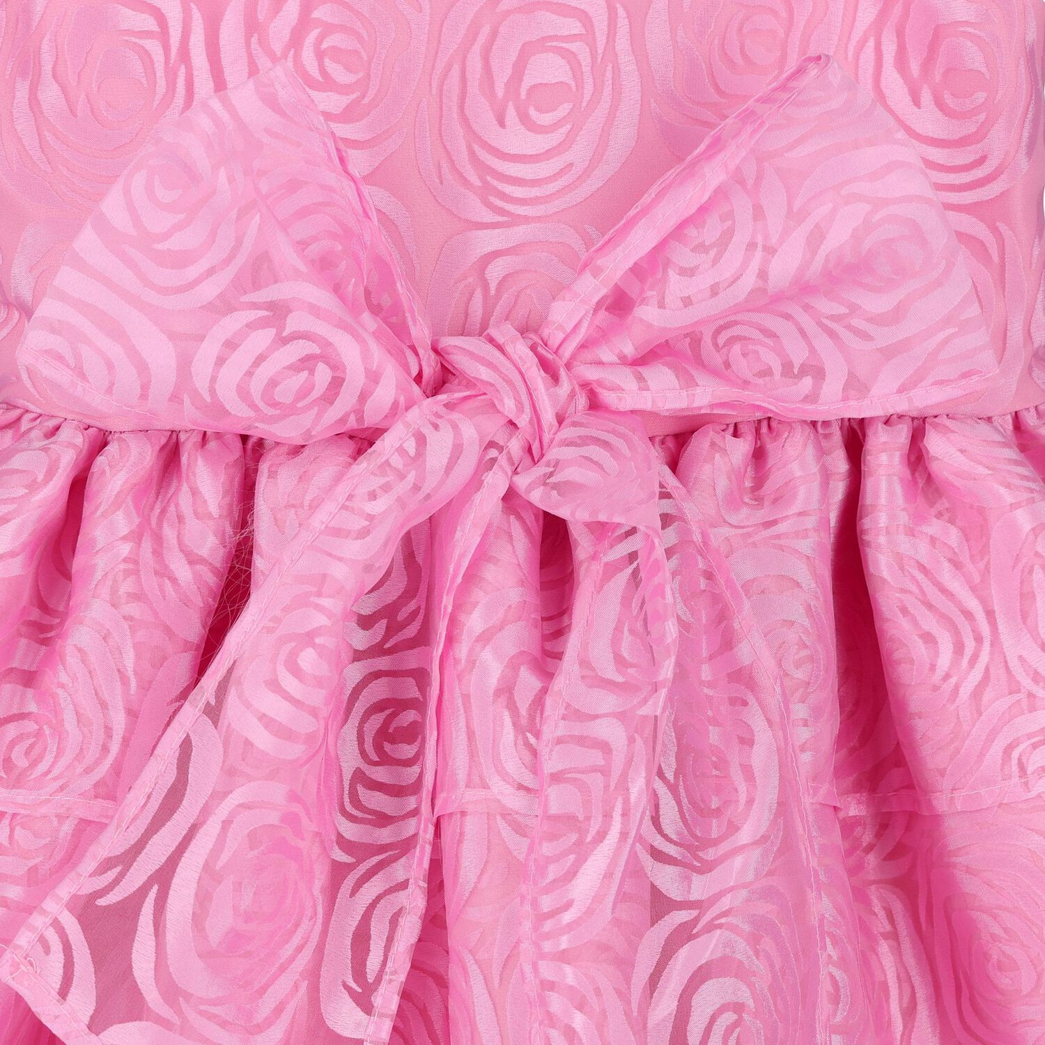 Girls Pink Floral Organza Dress, 1, hi-res image number null
