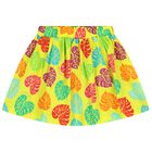 Girls Yellow Palm Leaf Skirt, 1, hi-res