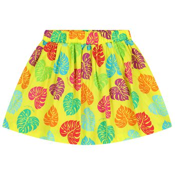 Girls Yellow Palm Leaf Skirt