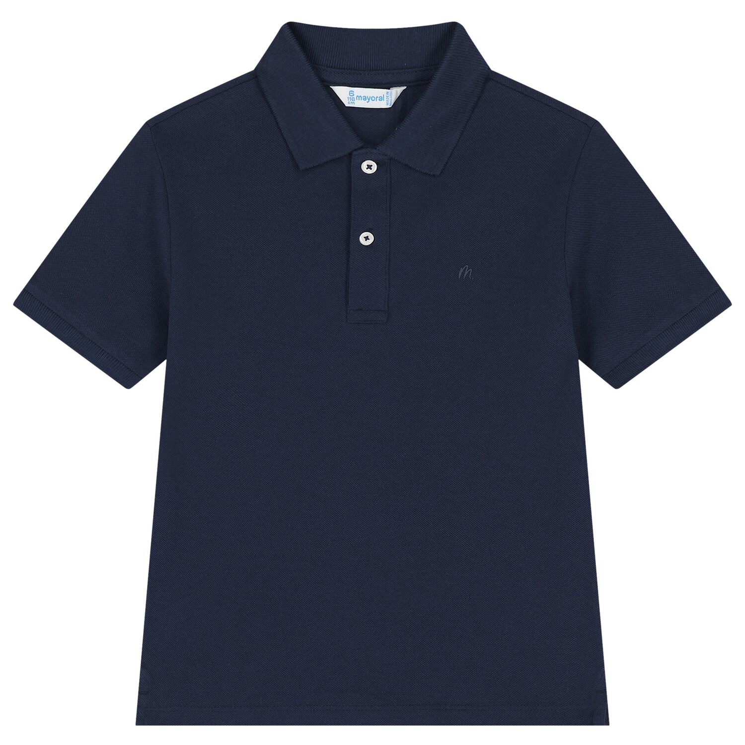 Boys Navy Blue Logo Polo Shirt, 6, hi-res