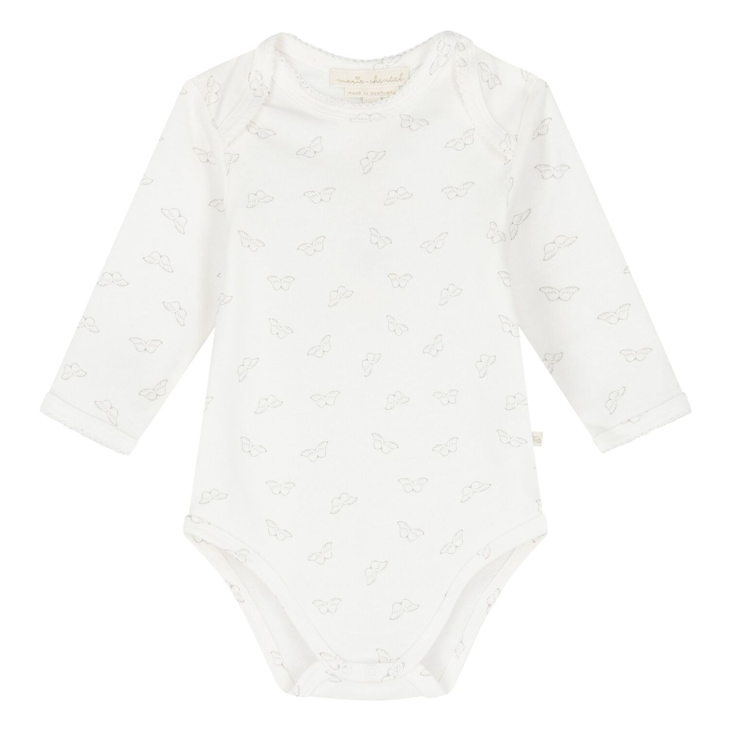 White Angel Wings Baby Romper Gift Set, 1, hi-res