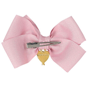 Girls Pink Bow Hairclip