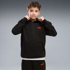 Boys Black Logo Hooded Top, 1, hi-res