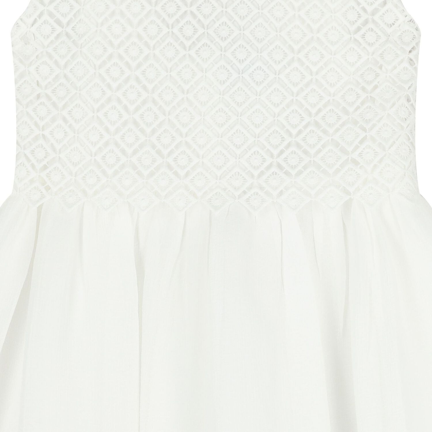 Girls White Lace Dress, 1, hi-res