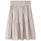 Girls Gold Logo Pleated Skirt, 1, hi-res