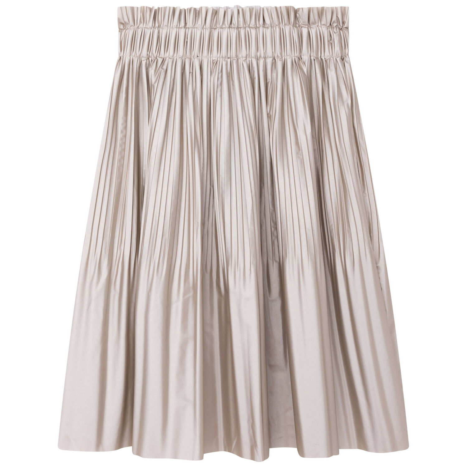 Girls Gold Logo Pleated Skirt, 1, hi-res