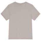 Boys Beige Logo T-Shirt, 3, hi-res
