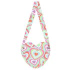 Girls Pink Abstract Heart Print Bag, 1, hi-res