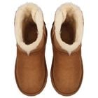 Girls Beige Mini Bailey Bow II Suede Boots, 2, hi-res