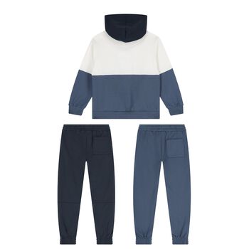 Boys Ivory & Blue Tracksuit Set ( 3 Piece )