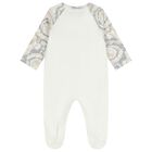 Baby Girls Ivory & Grey Barocco Babygrow, 1, hi-res