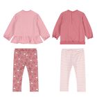 Baby Girls Pink & Ivory Leggings Set, 1, hi-res