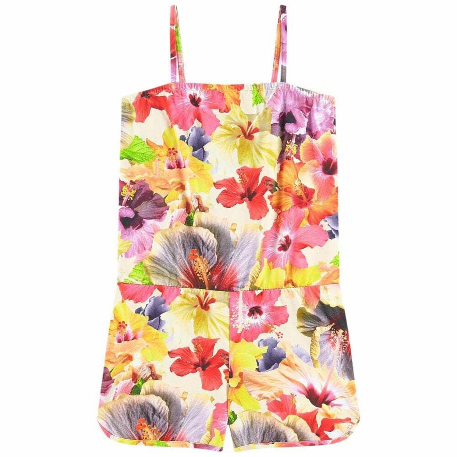 Girls Floral Playsuit, 1, hi-res