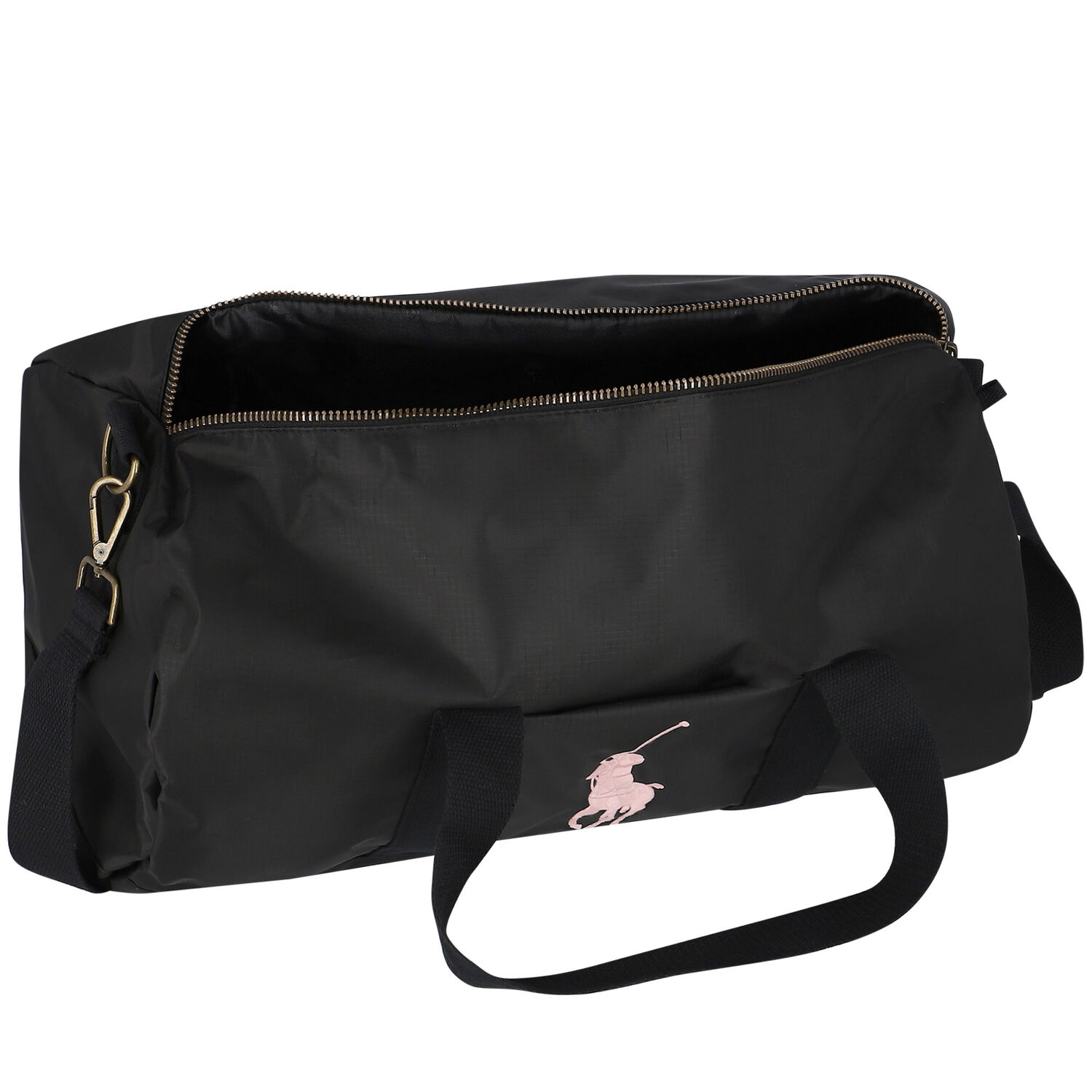 Girls Black & Pink Logo Duffle Bag, 1, hi-res