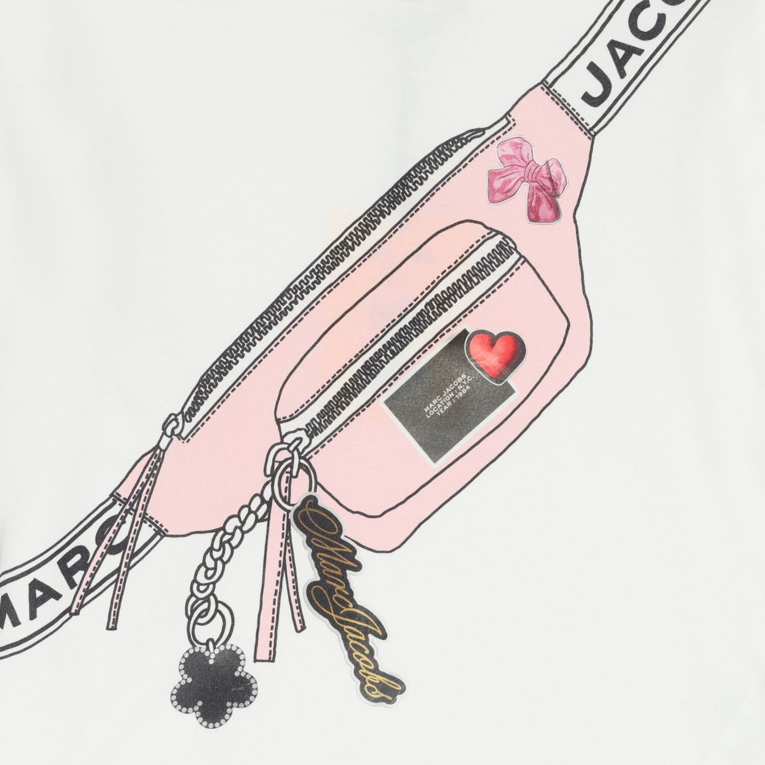 Girls White Bag T-Shirt, 1, hi-res