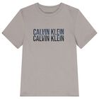 Boys Grey Logo T-Shirt, 2, hi-res
