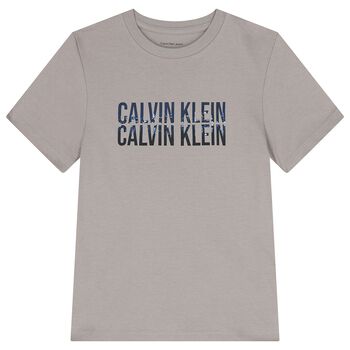 Boys Grey Logo T-Shirt