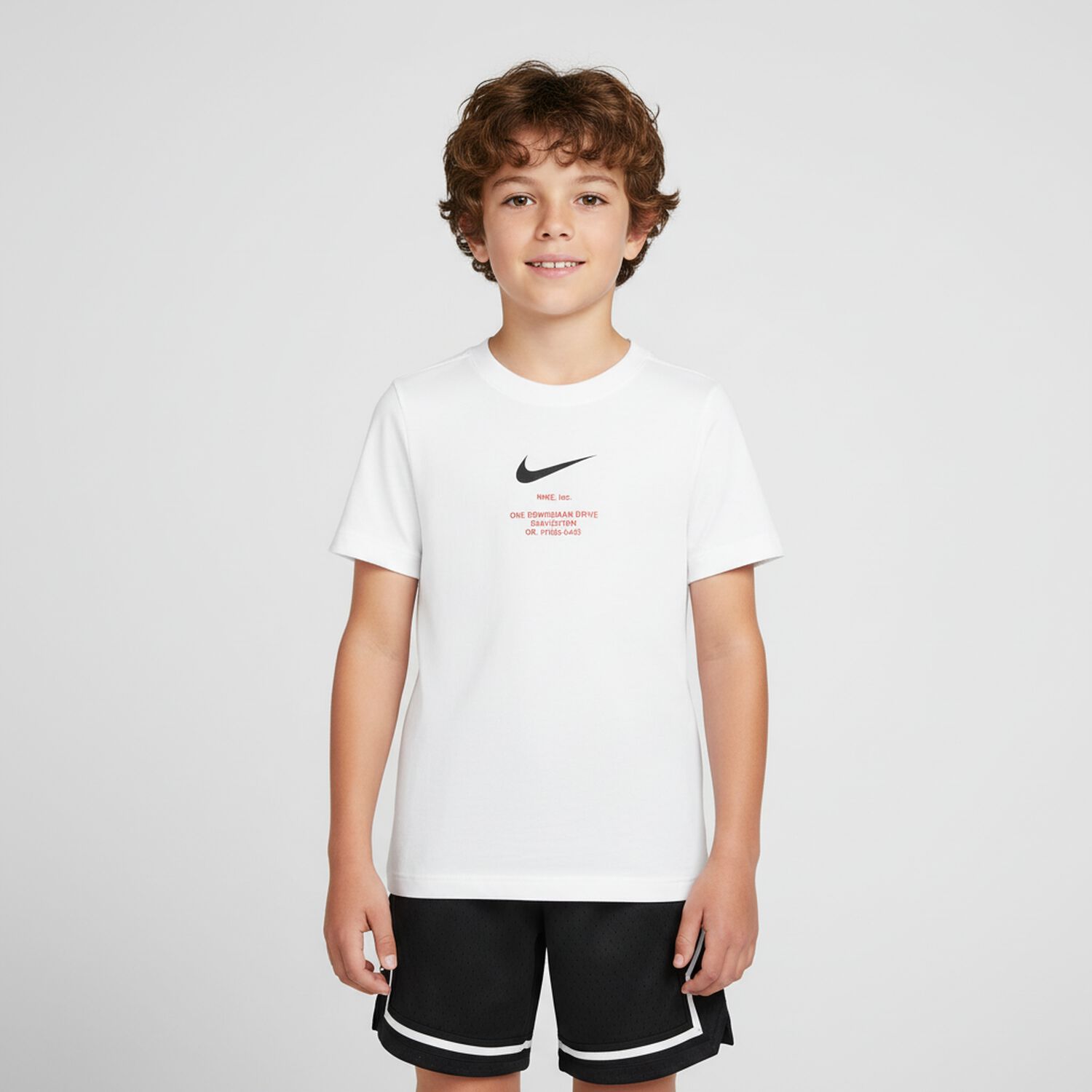 Boys White Logo T-Shirt, 1, hi-res